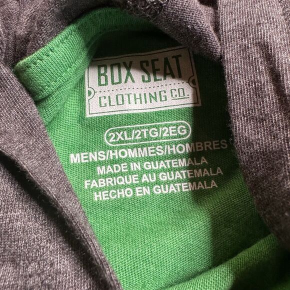 Oregon Ducks Logo LS Raglan Hooded Tee Men’s XXL Green Gray Soft Box Seats NWT - Picture 6 of 12